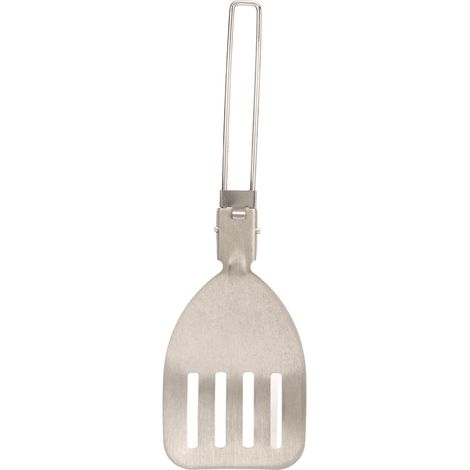 Spatule pliante en acier inoxydable conception de loquet spatule alimentaire pliante Portable légère pour spatule de cuisine de Camping en plein air (1/5)