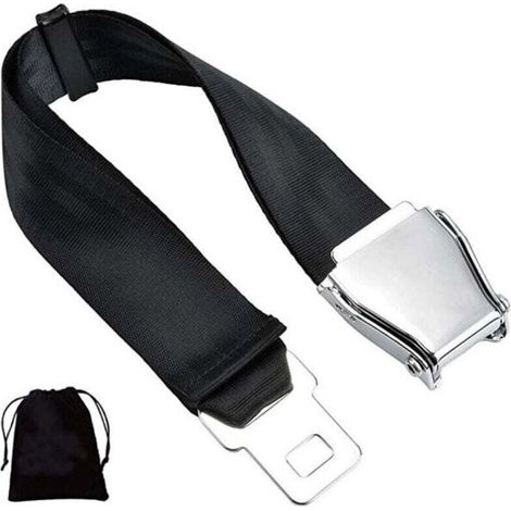 Extension de ceinture de sécurité pour avion, Pièces de ceinture de sécurité pour avions réglables universelles avec boucle en acier inoxydable Clip 20 - 80 CM