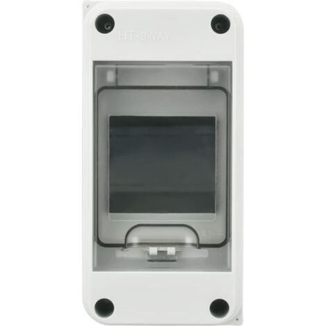 Coffret Electrique Etanche Exterieur IP65, 3 Modules, ABS de Surface en Plastique, Boite de Boitier Etanche Electrique Exterieur, Armoire de Contrôle, Coffret Modulaire Boitier de Jonction (3 Way)
