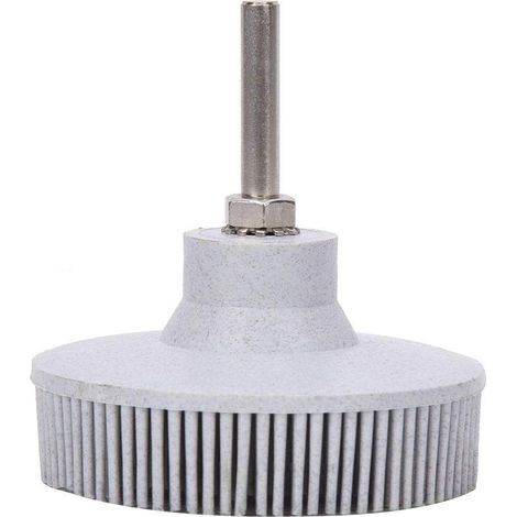 Brosse à disque pour perceuse électrique, brosse abrasive en caoutchouc émeri brosse de polissage pour polissage du métal dur (Blanc) (1/4)