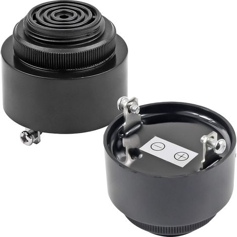 pezzi DC 3-24V cicalino di allarme elettronico cicalino piezoelettrico suono continuo (nero)