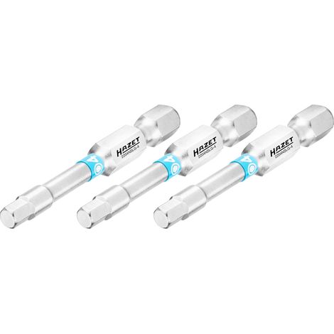 Embout-tournevis (bit) Hazet 2204NSLG-4/3, hexagone massif 6,3 (1/4 pouce), profil à 6 pans intérieurs, 4 mm, nombre d'outils : 3 (1/4)