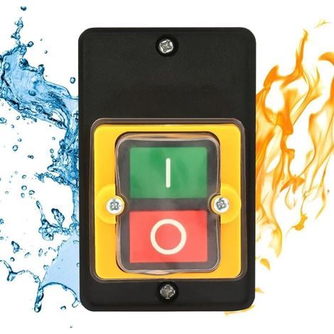 Drucktaster, wasserdichter Ein-/Dreiphasen-Leistungsschalter AC220V/380V 10A mit Gehäuse, Ein-/Ausschalter für Werkzeugmaschinen (1/5)