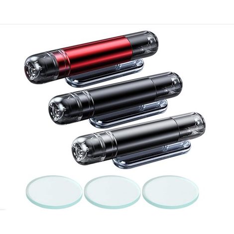 Martillo rompecristales de coche de 3 piezas – Rompecristales de coche 2 en 1 para emergencias – Negro/Rojo/Gris (1/5)