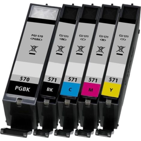 Pack de Cartouches 570/571 XL Compatibles pour Imprimante CANON 570/571 XL
