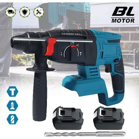 Perforateur burineur sans fil 26mm Brushless SDS-Plus compatible 18V, kit 2 batteries lithium inclus (1/5)