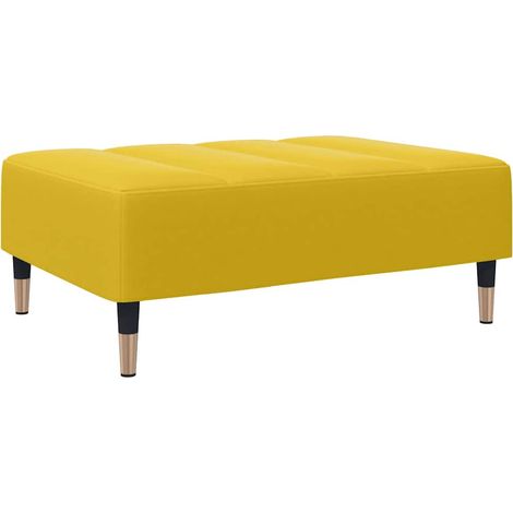 vidaXL Reposapiés de terciopelo amarillo 77x55x31 cm (1/2)