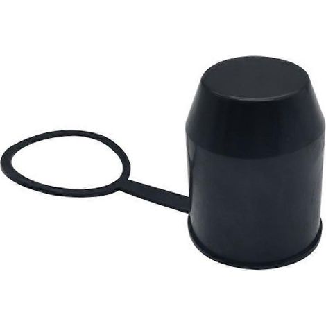 Cache-ouille universel 50mm pour boule d'attelage, protection anti-poussière et rouille, accessoire remorque, capuchon de protection en plastique noir, couvre-boule de remorque. (1/4)
