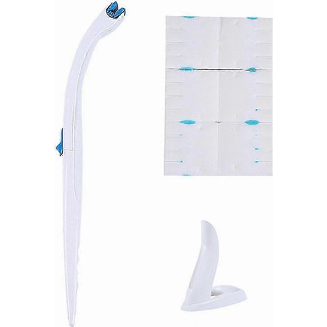Système de nettoyage de toilettes à chasse d'eau avec brosse jetable et 12 recharges (1/5)