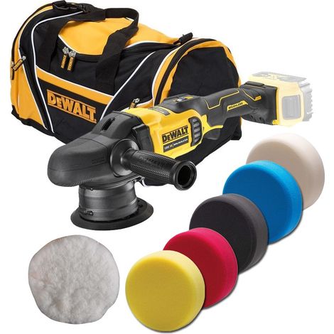 Dewalt DCM848N 18v Brushless Dual Action Polisher 125mm Bare + 6pc Polishing Kit (1/4)