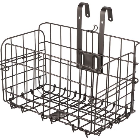 GARRYFIZH Panier Vélo Arrière Pliable, Maille Métallique Antirouille, Renforcé Noir 1250g, Porte-Bagages (1/5)