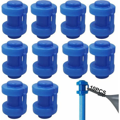 Capuchons De Poteaux De Trampoline Filet Sécurité Des Embouts Pièces Détachées Trampolines Chapeau De Mât Trampoline Accessoires De Trampoline Pour Filet Crochet Trampoline Alimentation Bleu,,10