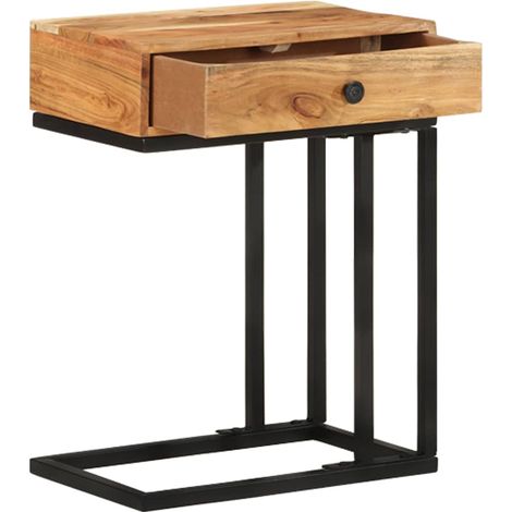 Maison Exclusive - Beistelltisch U-Form 45x30x61 cm Akazie Massiv (1/5)