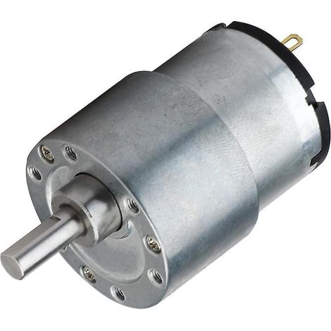 Beyamis Moteur à engrenages métalliques 12 V CC à couple élevé, 80 tr/min, rapport de réduction 1:90 (1/5)