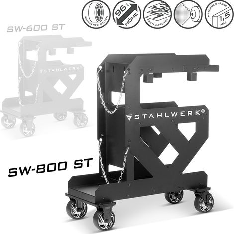STAHLWERK Schweißwagen mit 1,5 mm Wandstärke mit Halterung für Schläuche (1/5)