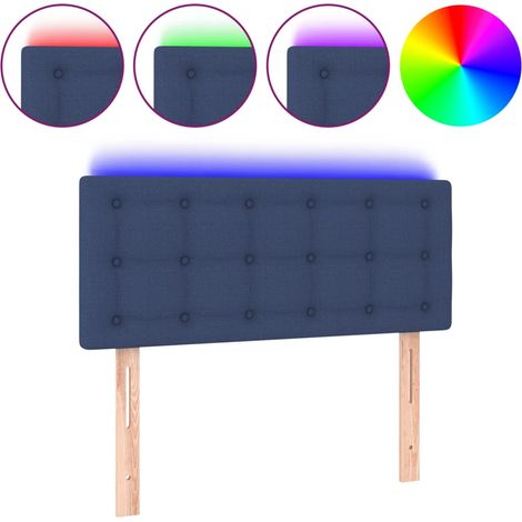Maison Exclusive - Tête de lit à LED Bleu 90x5x78/88 cm Tissu