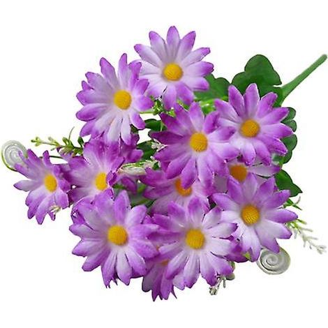 Bouquet de camomille artificiel écologique et frais, composition moderne. Arrangement floral moderne et réaliste.violet (1/5)