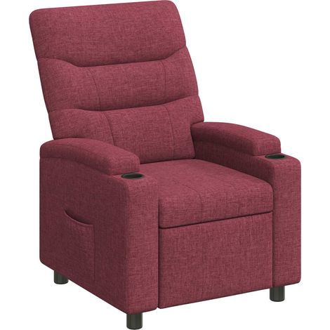 Liegestuhl Weinrot 75 x 95 x 103 cm Stoff vidaXL (1/5)