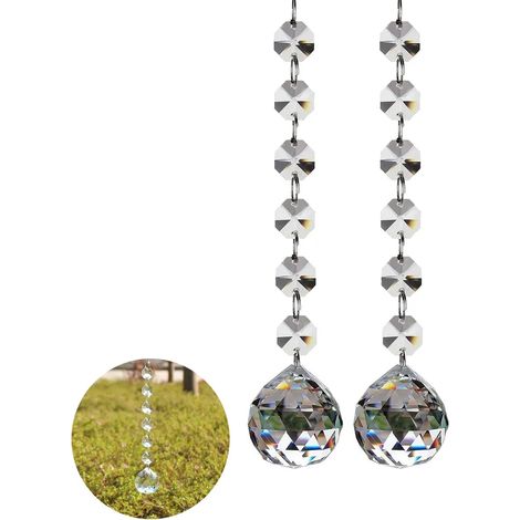 Colgante de bola de cristal transparente de 120mm, atrapasol de cristal para ventanas, decoración de jardín, regalos para Navidad, boda, mujeres, madre y niños (1/5)