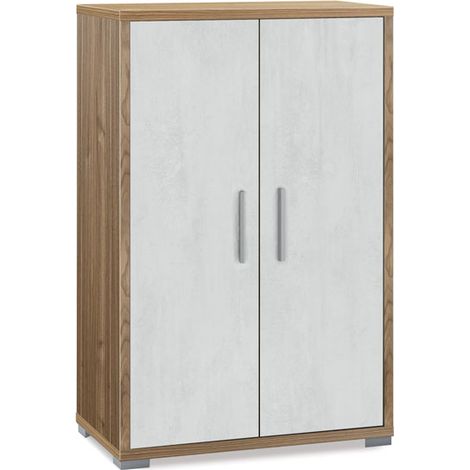 Mobile 2 Ante 71L x 41P x h110 – Finitura Legno Noce e Bianco Opaco – Sarmog (1/2)