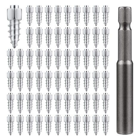 Goujons pour Pneus, 9mm Goujon Pneu pour Neige Clou pour Pneu avec Outil d'Installation pour Voiture Camion Moto Vélo Coffre VTT SUV Accessoires Auto (1/4)