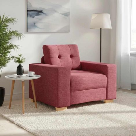 vidaXL Canapé/Fauteuil rouge vin 100x78x80 cm tissu (1/5)