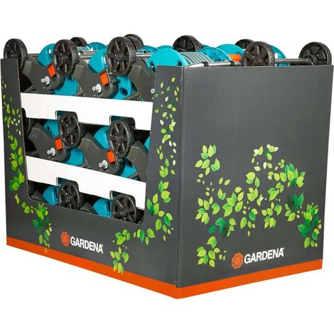 Gardena - CleverRoll S Schlauchwagen und Schlauch-Set, Länge 20 m, im Karton-Ständer, 18 Stück 18502-90 (1/4)