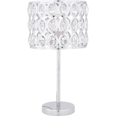 Table Lamp TENNA Crystal Silver