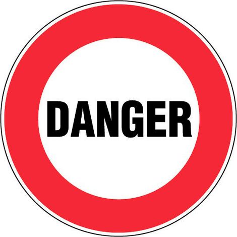 Panneau Danger (texte) - Rigide Ø300mm - 4062181 (1/2)
