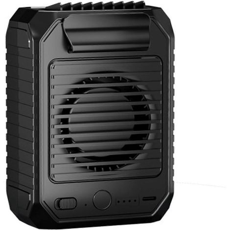 Ventilateur de hanche rechargeable avec batterie de 10 000 mAh, ventilation puissante, ventilateur portable pour le travail et la randonnée.