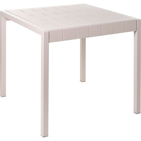 Tavolo da giardino Materiale sintetico 4 posti a sedere resistente alle intemperie Patio esterno beige Bartica