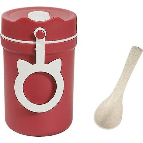 Portable Bento Box Silicone Thermos Lunch Box Food Container Lunch Box étanche (Rouge) (1/5)