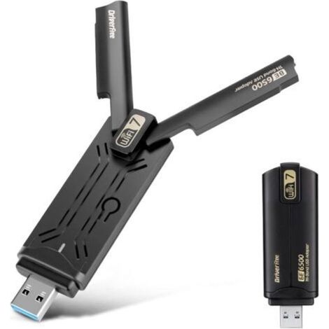 Clé WiFi 7 USB pour PC BE6500, Tri-Bande 6GHz/5 GHz/2,4 GHz, Adaptateur Cle USB WiFi, Dongle WiFi, MLO/USB3.0/WPA3 pour Windows 10/11 (1/5)