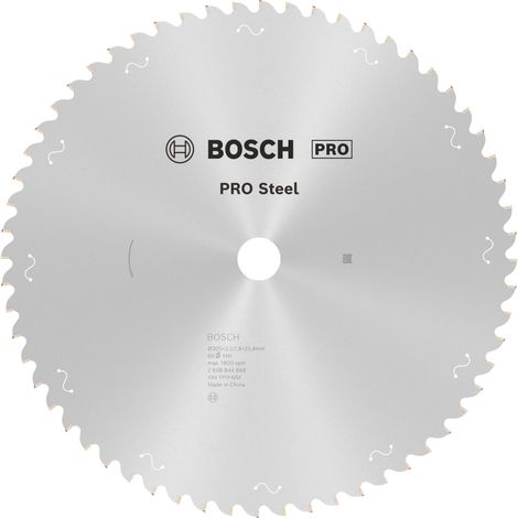 Bosch PRO Steel Sägeblatt Kreissägeblatt für Kreissägen, Netz- / kabelgebunden, 305 x 2,2 x 25,4 mm, T60