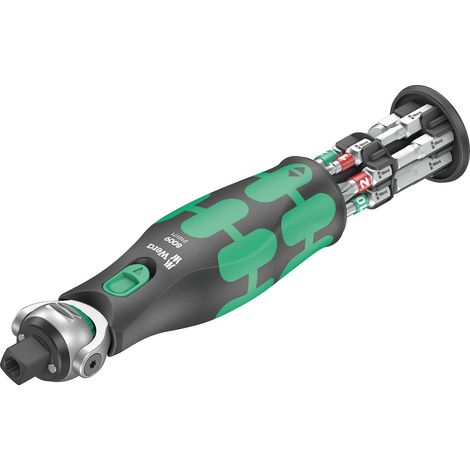 Wera 05004282001 set 8009 Zyklop Pocket Set Imperial 1, set cricchetto, 13 pezzi, nero-verde