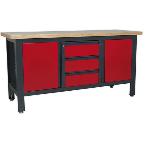 Sealey Workstation with 3 Drawers & 2 Cupboards AP1905C (1/5)