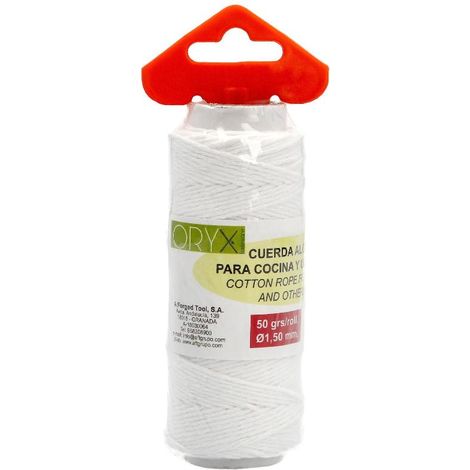 ORYX cuerda algodón carnicero 50 gr. rollo ø1,50 mm. , Cuerda / soga algodón carnicero..- 50 gramos por rollo.- Diámetro: 1,50 mm.- Gran resistencia.- Artic