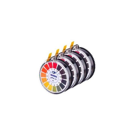 Bandelettes de test de pH universelles, rouleaux de papier de test de pH, mesure du pH, gamme complète 014, 16,4 pieds/rouleau (4 rouleaux)