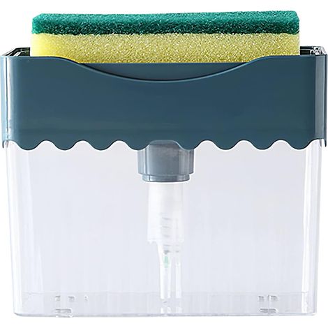 Distributeur de savon liquide automatique 2 en 1 à double couche avec porte-éponge intégré (1/5)