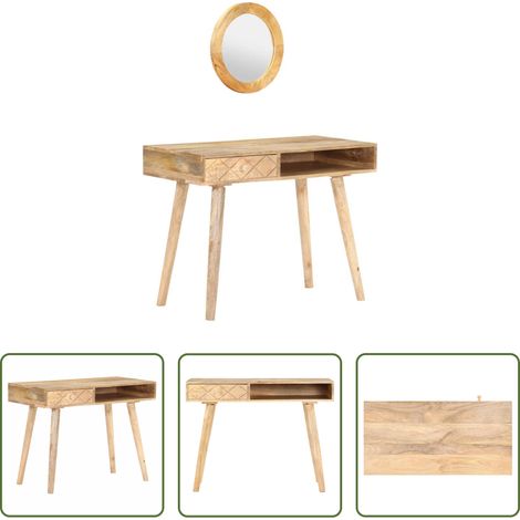 Schminktisch Mango - Schminktisch 100x50x76 cm Mango Massivholz (1/5)