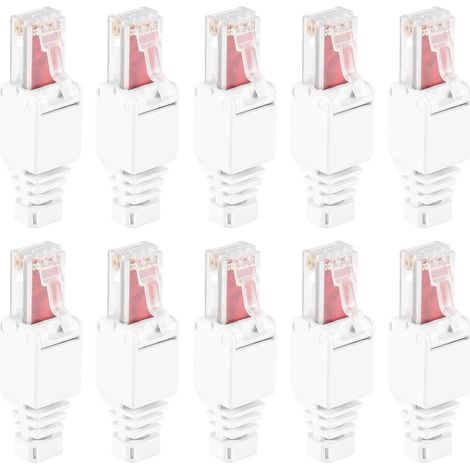 10 connecteurs réseau RJ45 CAT6 LAN UTP sans outil, câble de brassage (1/5)