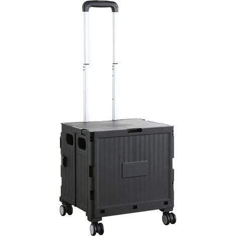 Caddie de course pliable portable multifonction à tige télescopique, chariot à provisions pour pique-nique camping, bac de rangement légumes fruits, polypropylène