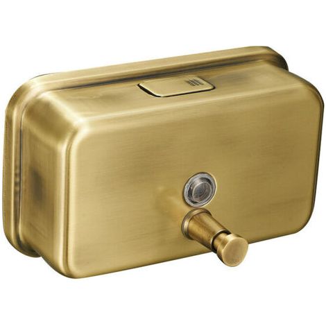 1200ml Wandseifenspender, manueller Seifenspender aus gebürstetem Gold, Shampoo- und Duschgelspender (1/5)