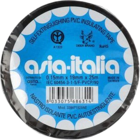 MASTER SRL Nastro Adesivo Isolante Temflex Nero 19 mm x 25 m (1/6)