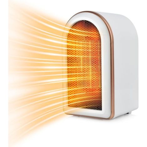 Elektrischer Raumheizer, 1200 W PTC-Keramikheizer mit Thermostat, energieeffiziente Heizlüfter für den Heimgebrauch, Kippschutz (1/4)