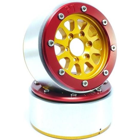 Beadlock Wheels PT-Gear Gold/Red 1.9