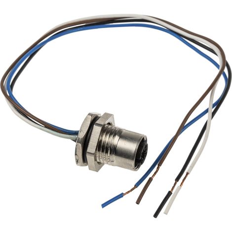 Connecteur industriel pré-câblé RS PRO 4 conducteurs , Prise femelle droite M12 Femelle, 200mm ( Prix pour 1 ) (1/3)