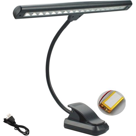 Diese Notenpultleuchte verfügt über 18 LED-Klemmleuchten mit 3 Farbtemperaturen und 2 Helligkeitsstufen und eignet sich daher ideal für Klaviere, Orchester, DJs und Bastelarbeiten. (1/5)