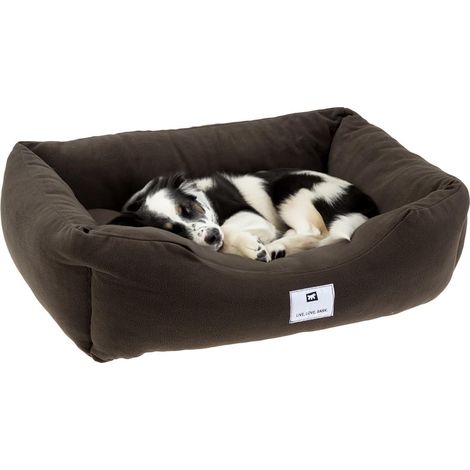 Panier en Micropolaire 60 cm Doux et Lavable pour Petit Chien et Chat Gris Taille M (1/4)