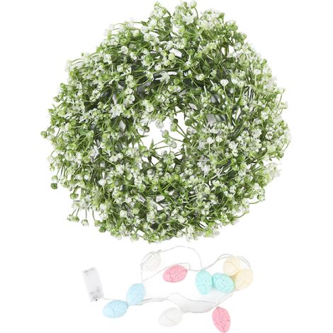 Lighted Easter Garland Artificial Garland with Colored Easter Egg Decorations for Home Kitchen Mantle Fireplace Indoor Outdoor Holiday Party (1/4)